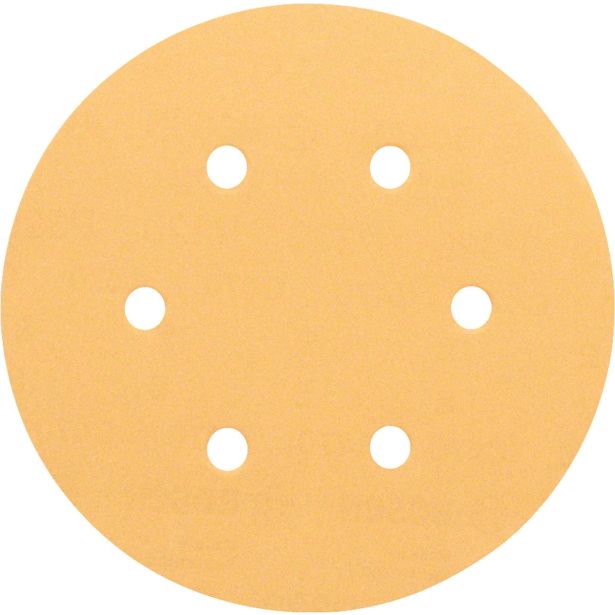 5-DELNI SET SAMOPRITRDILNIH BRUSNIH DISKOV BOSCH 150 MM K100 6 LUKENJ RUMENA BARVA ZA LES