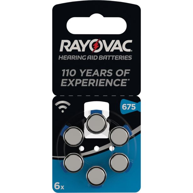 ALKALNI BATERIJSKI VLOŽEK RAYOVAC HA 675 (PR44) BL/6 ZA SLUŠNI APARAT