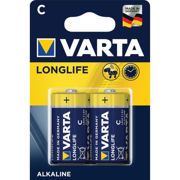 ALKALNI BATERIJSKI VLOŽEK VARTA LR14 BL/2 LONGLIFE
