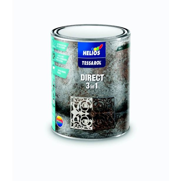 ANTIKOROZIVNI PREMAZ HELIOS TESSAROL DIRECT 3IN1 RAL 3000 RDEČI 0.75 L