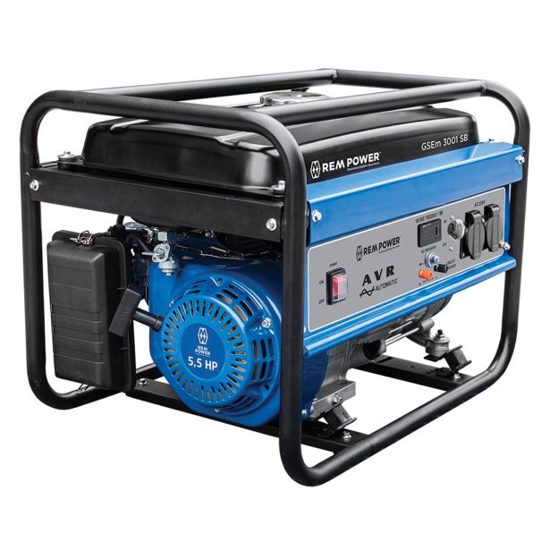 BENCINSKI AGREGAT REM POWER GSEM 3001 SB, AVR 2X230V AC, 1X12V DC 3.0KW