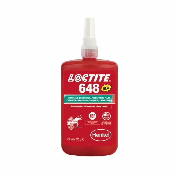 CILINDRIČNO LEPLJENJE LOCTITE 648 BO250MLSK/RO/SI/HR 250 ML