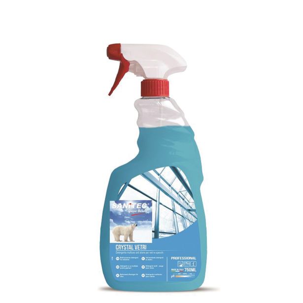 ČISTILO ZA STEKLO SANITEC 750 ML CRYSTAL VETRI Z RAZPRŠILKO SANITEC