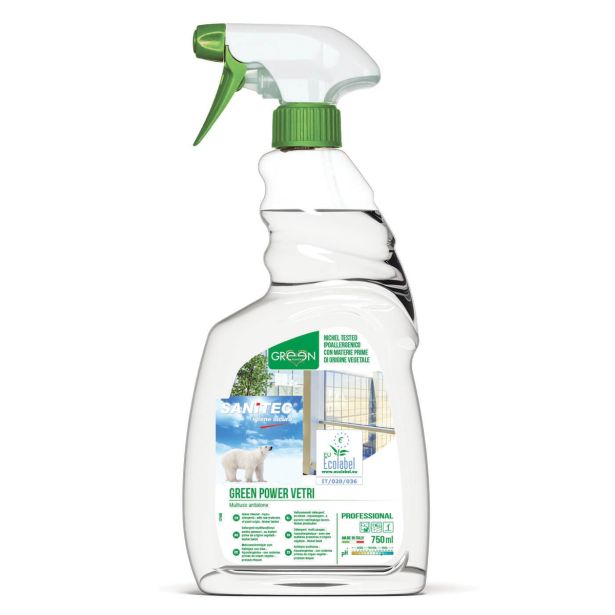 ČISTILO ZA STEKLO SANITEC 750 ML GREEN POWER VETRI Z RAZPRŠILKO SANITEC ECO