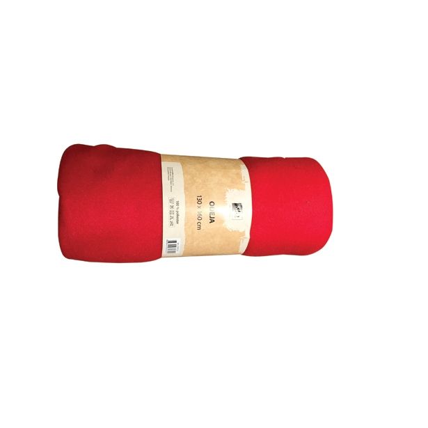 DEKORATIVNA ODEJA MQ 130X160 CM FLIS RDEČA