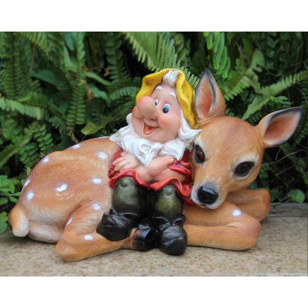 FIGURA, OKRASNA PALČEK Z BAMBIJEM VIŠ. 22 CM