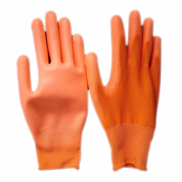 GUMENE ROKAVICE MQ NAJLON PU ORANŽNE ŠT.8