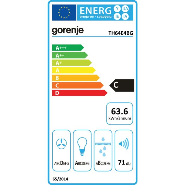 IZVLEČNA KUHINJSKA NAPA GORENJE TH64E4BG
