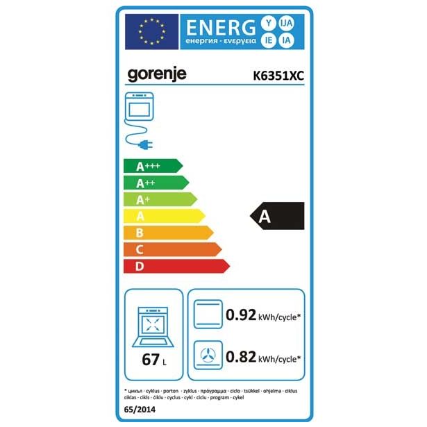 KOMBINIRANI ŠTEDILNIK GORENJE K6351XC NAS. K65333AXO BCTEST01