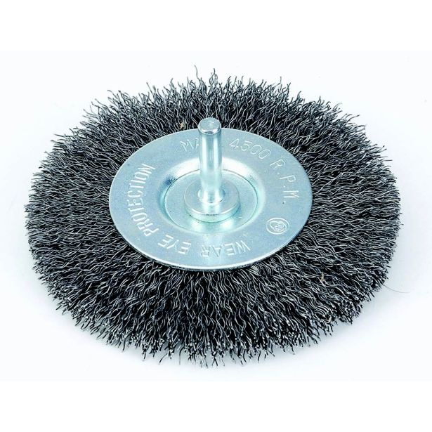 KROŽNA ŽIČNA ŠČETKA TACTIX 100MM FE 0.30MM OS 6MM BCTEST01