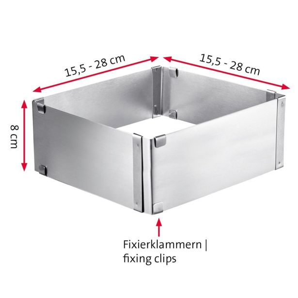 KVADRATNI PEKAČ NASTAVLJIVIH DIMENZIJ WESTMARK, MAX.DIM. 155 X 155 X 80 MM 