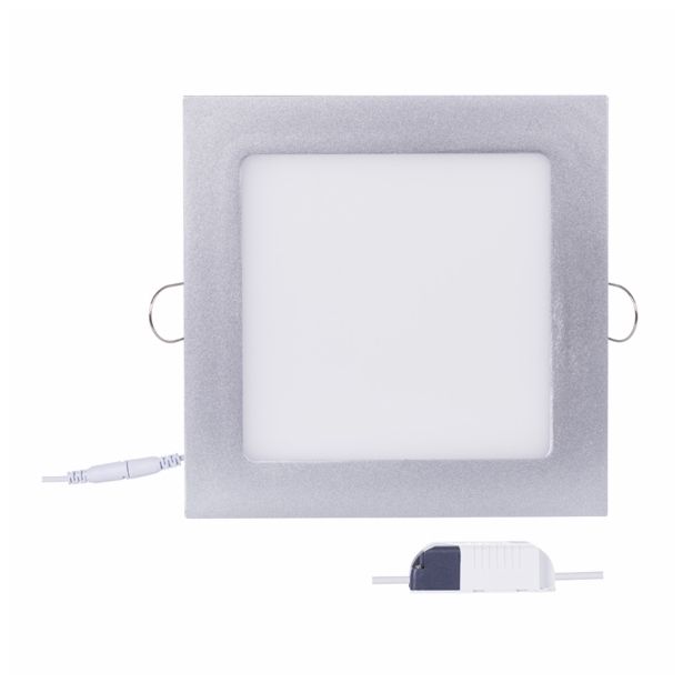 LED PANEL EMOS 12W NW SREBRNI, KVADRATNI