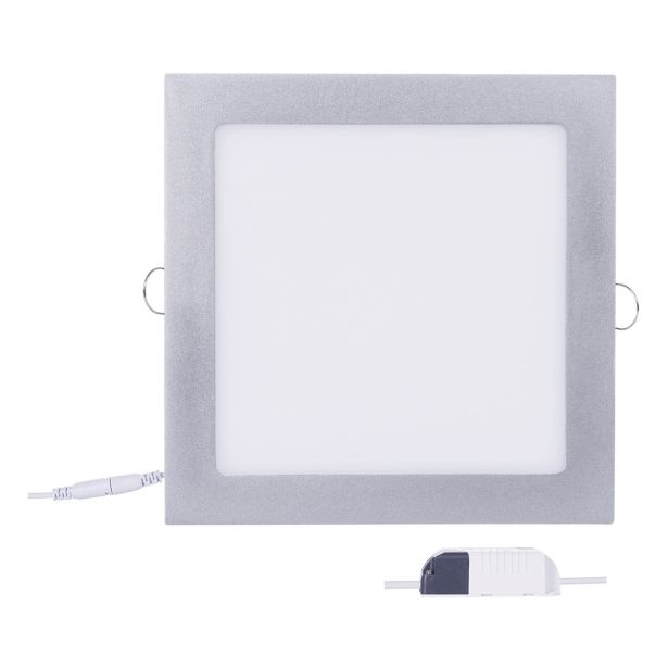 LED PANEL EMOS 18W NW SREBRNI, KVADRATNI