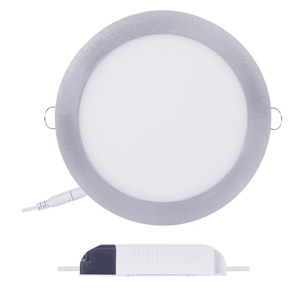 LED PANEL EMOS 18W NW SREBRNI, OKROGLI