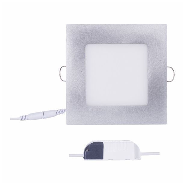 LED PANEL EMOS 6W NW SREBRNI, KVADRATNI