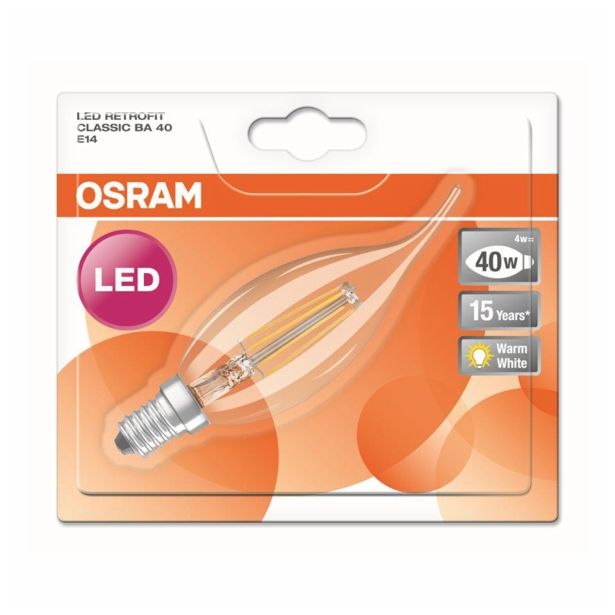 LED ŽARNICA E14 RETROFIT RF CLBA40 4W/827 CL 220-240V SVEČKA PLAMEN PR