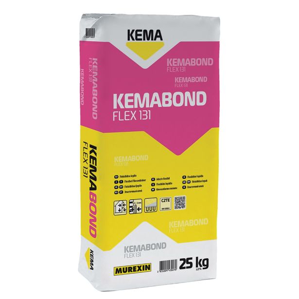 LEPILO ZA PLOŠČICE KEMA KEMABOND FLEX 131 SIV 25 KG C2TE