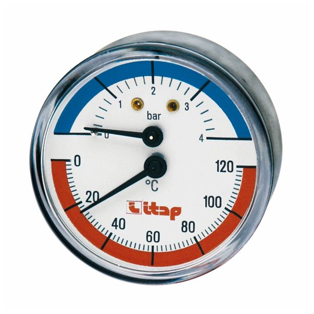 MANOMETER ITAP TERMOMANOMETER ART. 485 63 0-4 BAR 12.7 MM (1/2)