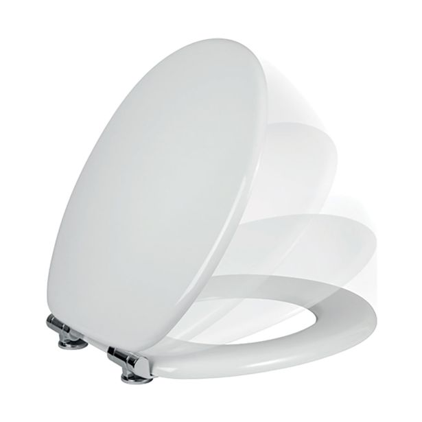 MDF WC DESKA SANIPLAST SITO BELA SOFT CLOSE KOVINSKI VIJAKI