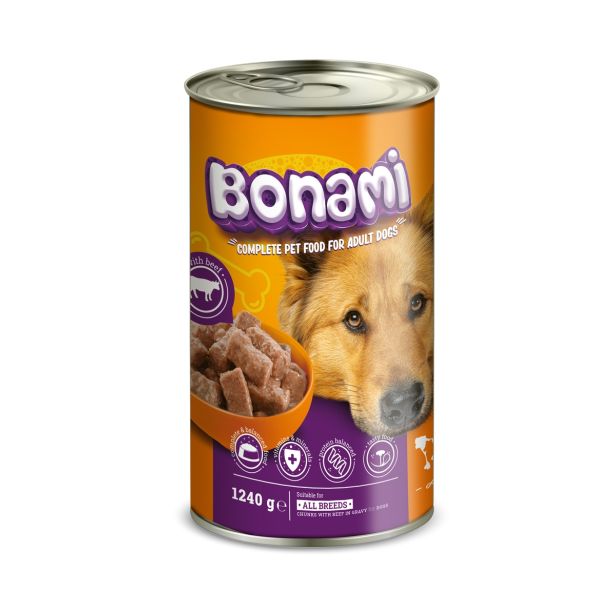 MOKRA HRANA ZA PSA BONAMI PLOČEVINKA GOVEDINA 1240 G