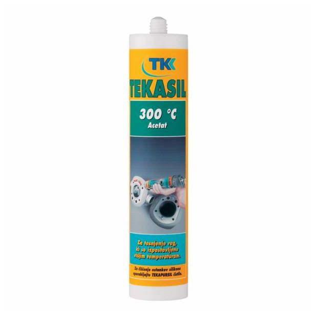 OGNJEODPORNI SILIKON TEKASIL 300°C ACETAT 300ML - ČRN