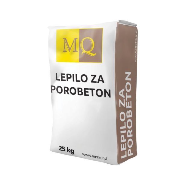 OGNJEVZDRŽNI DODATEK MQ LEPILO ZA POROBETON BELO VRE= 25 KG PAL= 48 VREČ
