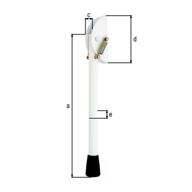 OPORNIK ZA GARAŽNA VRATA GAH ALBERTS 230 MM BELE BARVE