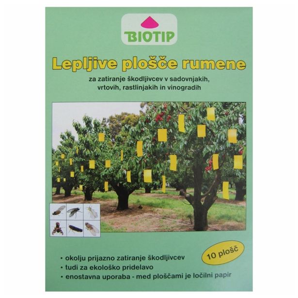 PAST ZA INSEKTE LEPLJIVE PLOŠČE VELIKE 10 KOS