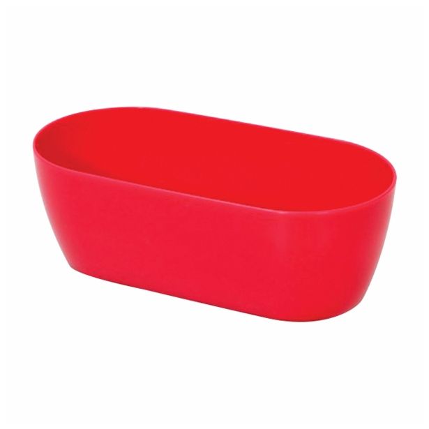 PE NOTRANJI LONEC KOSMAČ-KRUŠEC ZA DVE CVETLICI 26 CM RDEČ
