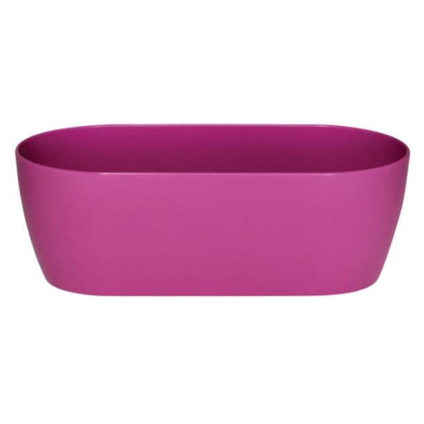 PE NOTRANJI LONEC KOSMAČ-KRUŠEC ZA DVE CVETLICI 26 CM TEMNO VIJOLA