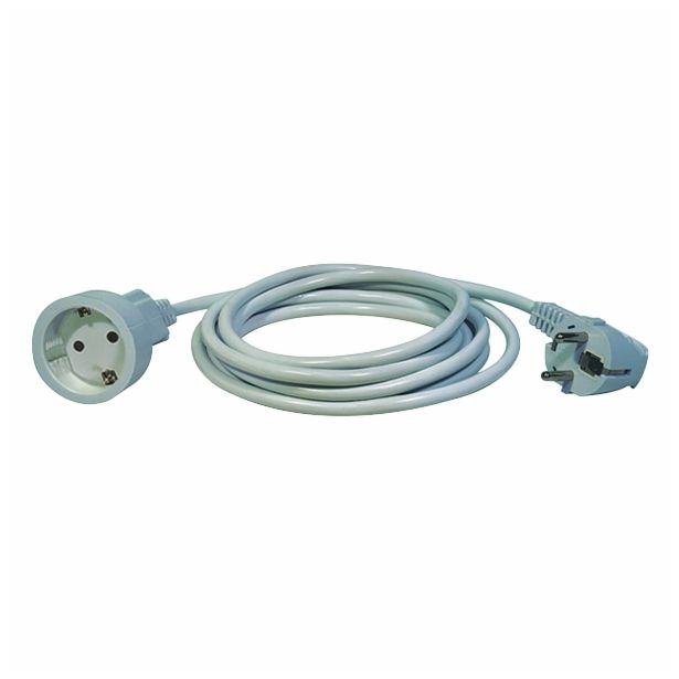 PODALJŠEK EMOS 3M ŠUKO VTIKAČ + VTIČNICA H05VV-F 3G1.0 PVC BELI