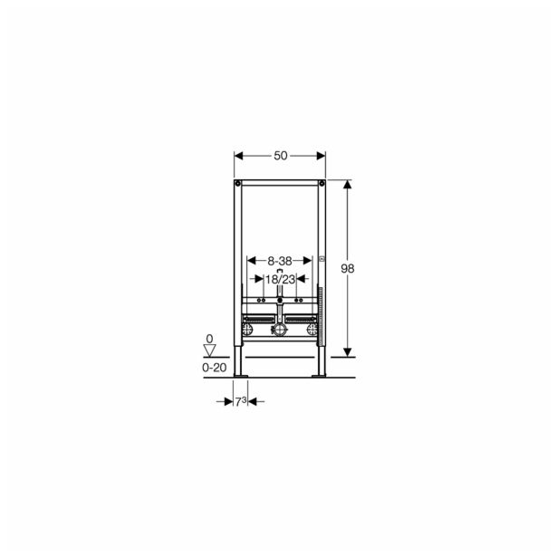 PODOMETNI ELEMENT ZA BIDE GEBERIT DF H=98 CM