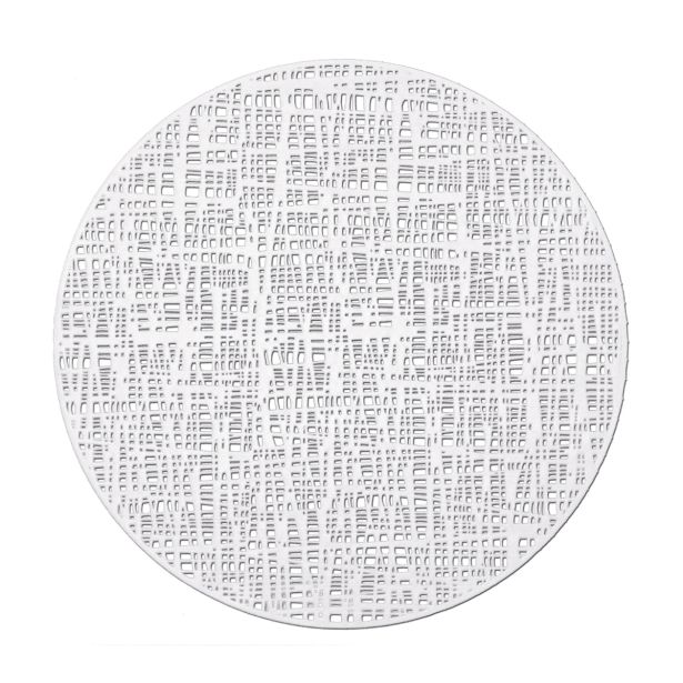 POGRINJEK ZELLER PRESENT SCRIBBLE OKROGLI, BELI PVC FI 38 CM