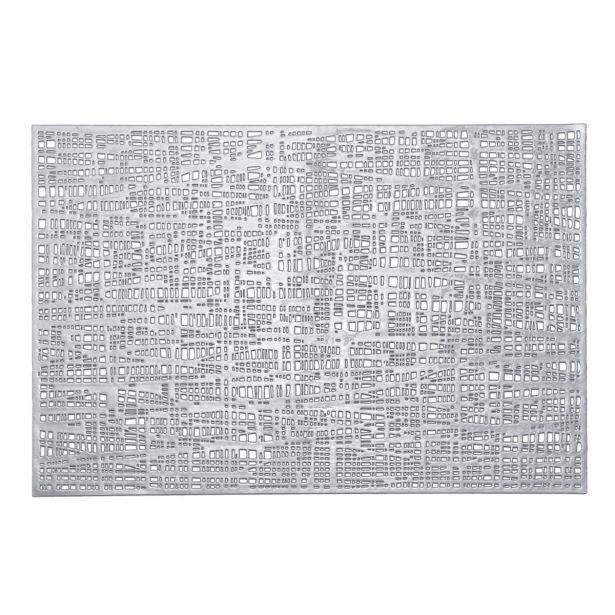 POGRINJEK ZELLER PRESENT SCRIBBLE, SREBRNI PVC 30X45 CM