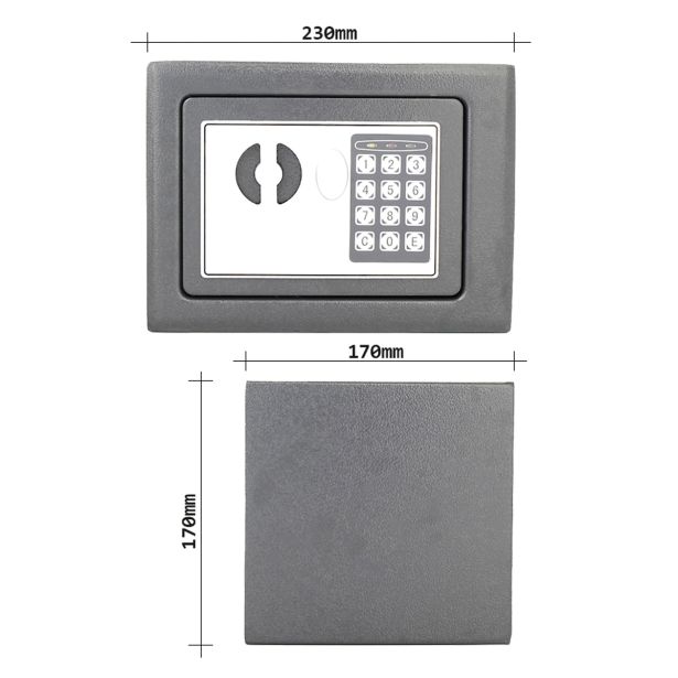 POHIŠTVENI TREZOR ROTTNER 170X230X170 MM TIPKOVNICA SIV ANTRACIT HOME STAR 1