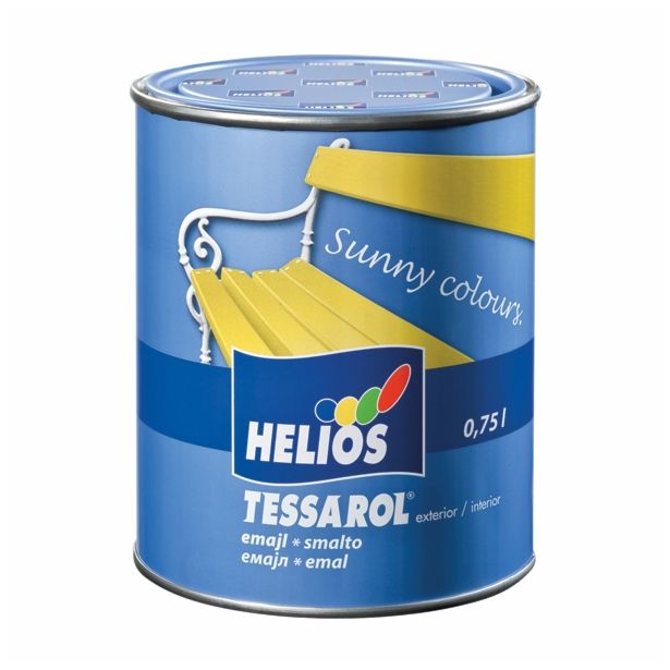 POKRIVNI PREMAZ ZA KOVINO IN LES TESSAROL  EMAJL PROFESSIONAL BELI SATIN 0.75 L
