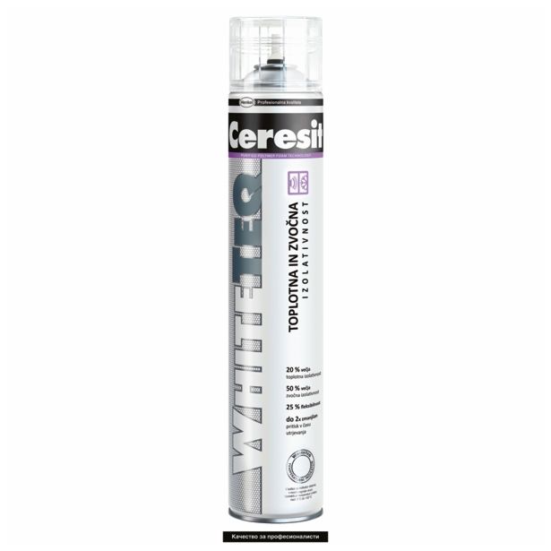POLIURETANSKA PENA CERESIT WHITETEQ 750 ML PIŠTOLSKA BCTEST01