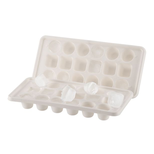 PRIBOR ZA PIJAČE UCSAN PLASTIK MODEL ZA LEDENE KOCKE 2/1 BEŽ BARVE