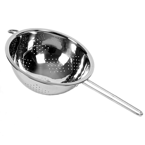 PRIPOMOČEK ZA ODCEJANJE CEDILO Z DOLGIM ROČAJEM 24CM INOX