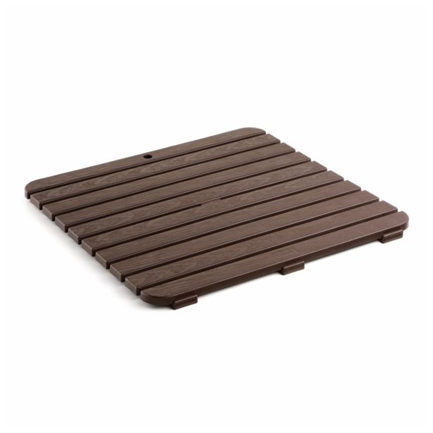 PVC KOPALNIŠKA PREPROGA PLASTICOS PODLOGA ZA TUŠ KAD 55X55X3 CM RJAVA