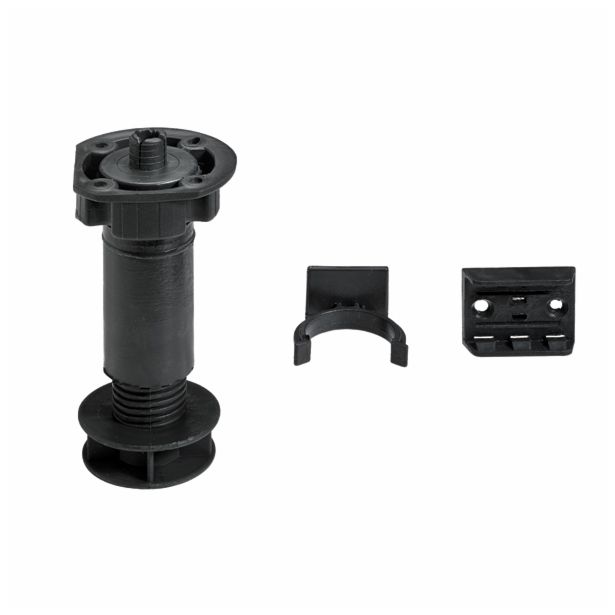 REGULACIJSKA NOGICA HETTICH DIY 100-150 MM, PVC ČRNA