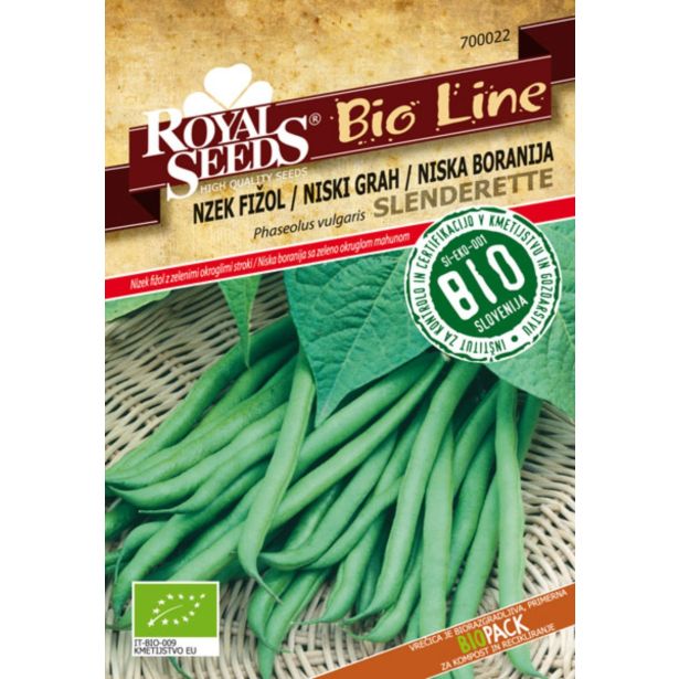 SEME STROČNIC ROYAL SEEDS FIŽOL SLENDERET. BIO 22