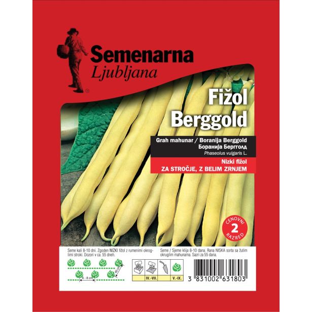 SEME STROČNIC SEMENARNA FIŽOL BERGOLD NIZEK RUMENOSTROČNI 100 G