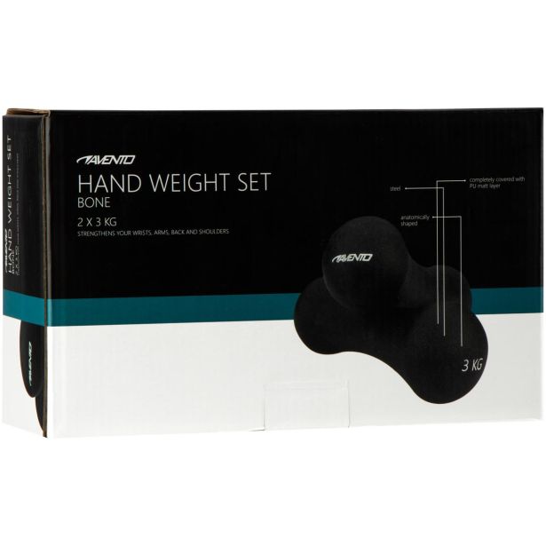 SET ROČNIH UTEŽI KOST AVENTO 2X3 KG 42DC