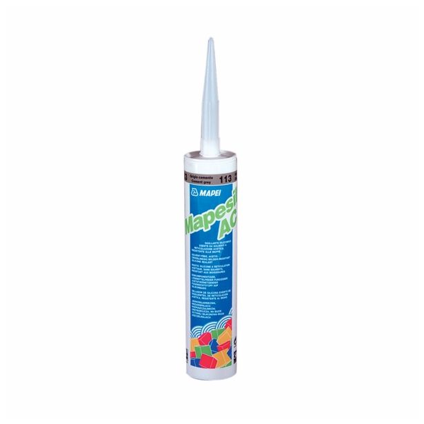 SILIKONSKA TESNILNA MASA MAPEI MAPESIL AC 150 RUMENA 310 ML