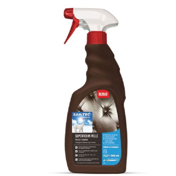 SPECIALNO ČISTILO SANITEC 500 ML PELLE Z RAZPRŠILKO ZA USNJE SANITEC