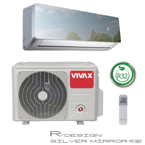 SPLIT ENOJNA INVERTER VIVAX ACP-12CH35AERI SI. MIRROR 3.5KW, NOTR+ZUN ENOTA