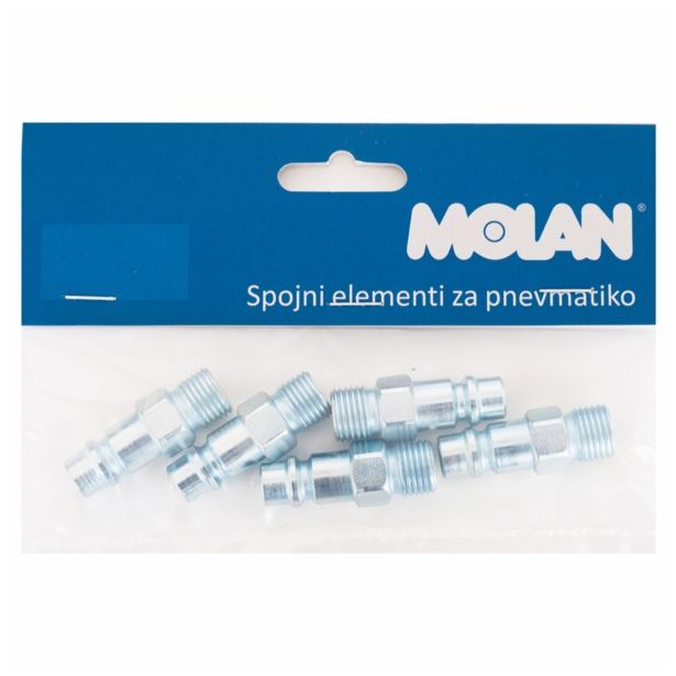 SPOJNI ELEMENT MOLAN VTIČ 1/4 ZN ZA CEV FI 8 5 KOS