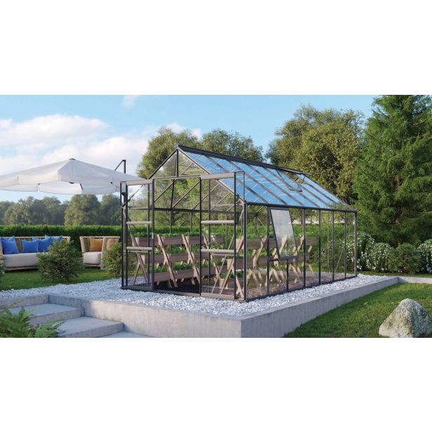STEKLEN RASTLINJAK VITAVIA MERIDIAN 2 11500 ESG3MM ANTRACITNA 2.6X4.4M