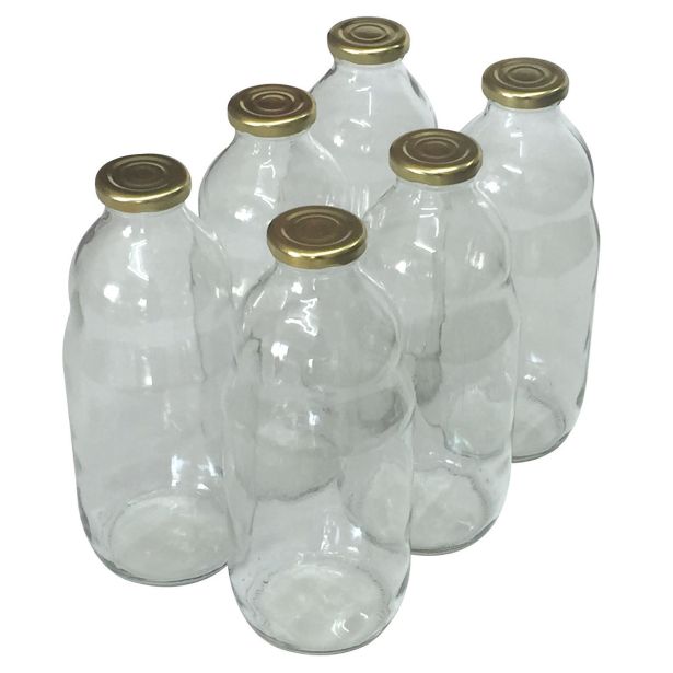 STEKLENICE  S POKROVI  1L, 6/1